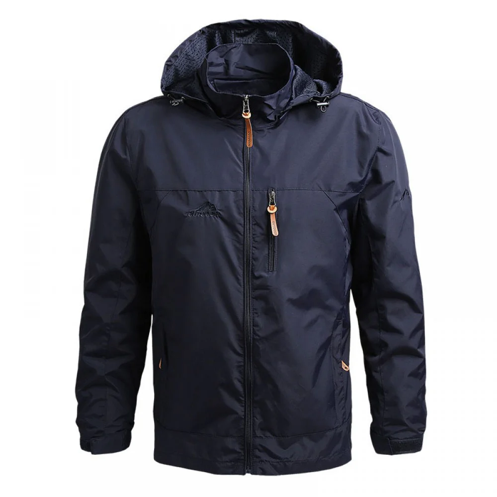 Dark blue windbreaker jacket hotsell